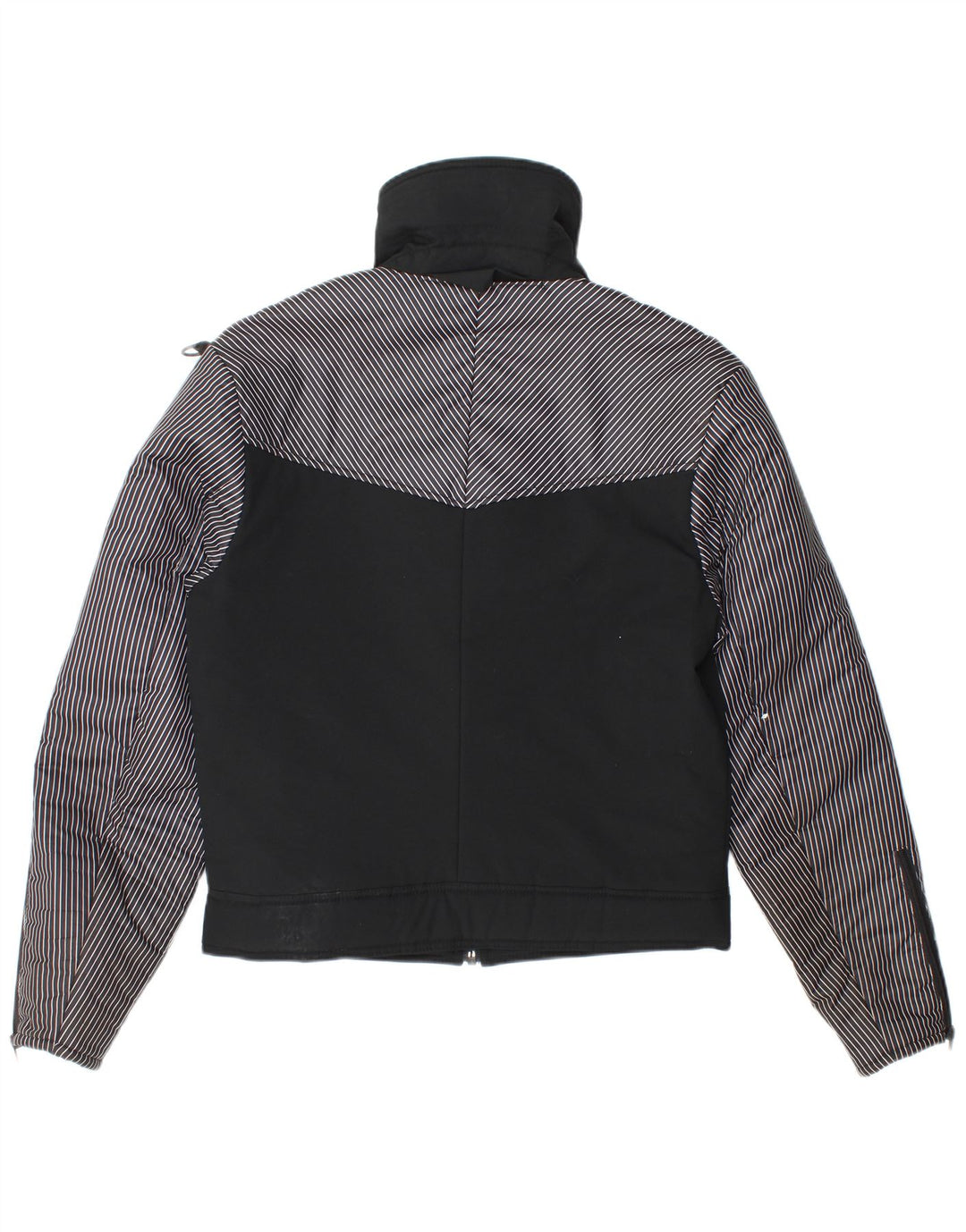 Giacca imbottita da uomo vintage UK 36 piccola in poliammide color block nero