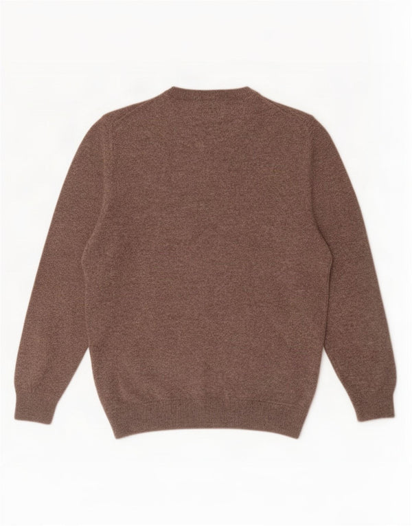 Magee Mens Crew Neck Jumper Sweater Medium Brown Flecked Cashmere