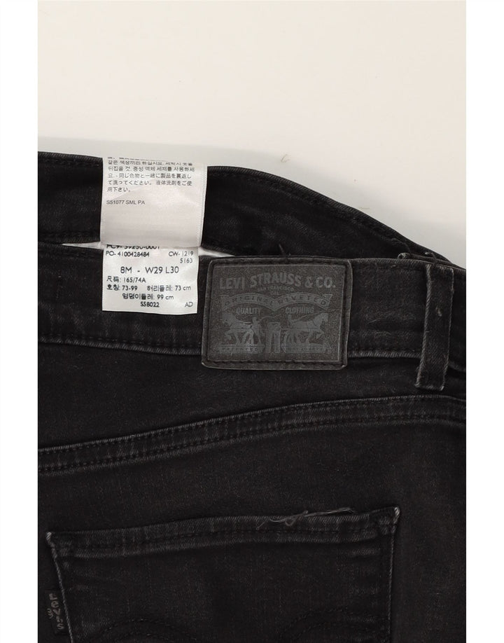 LEVI'S Womens Classic Fit Straight Jeans US 8 Medium W29 L30 Black Cotton Vintage Levi's and Second-Hand Levi's from Messina Hembry 