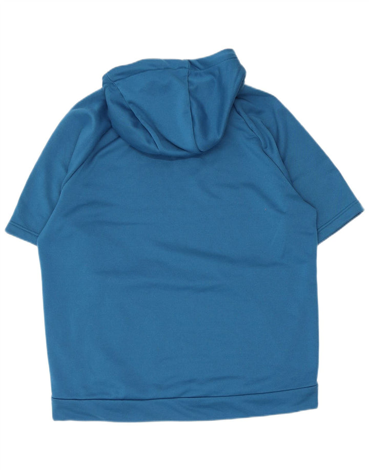 Nike Herre Dri Fit Kortærmet Hættetrøje Jumper Stor Blå Polyester