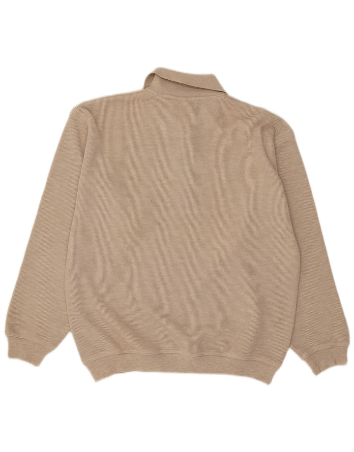 Bounded Waters Herre Polo Neck Jumper Sweater Medium Beige