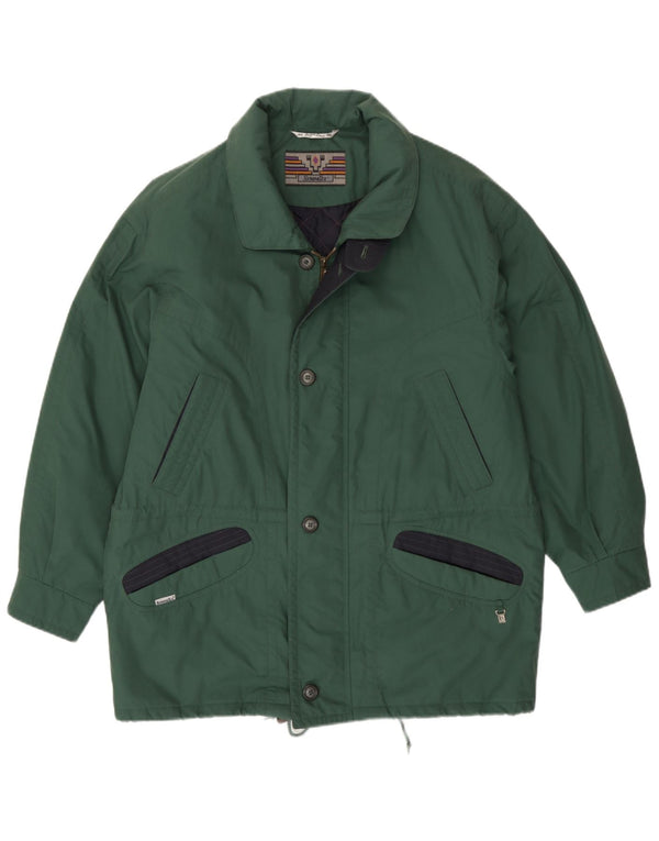Angelo Litrico Mens Loose Fit Padded Coat IT 58 Medium Green Cotton