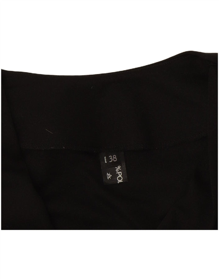 Vintage Womens Long Sleeve Blouse Top IT 38 XS Black Polyester