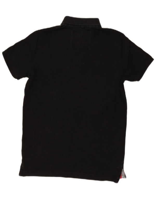 Superdry Mens Polo Shirt XL Black Cotton