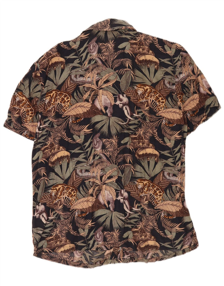 Camisa de manga corta para hombre Pull & Bear de viscosa floral multicolor grande