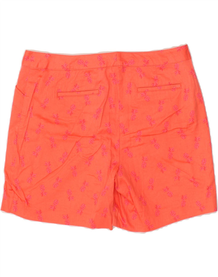 IZOD Womens Abstract Pattern Casual Shorts US 12 Large W34  Orange Vintage Izod and Second-Hand Izod from Messina Hembry 