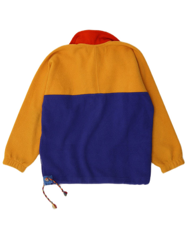 Victory Boys Zip Neck Fleece Jumper 11-12 Years Yellow Colourblock