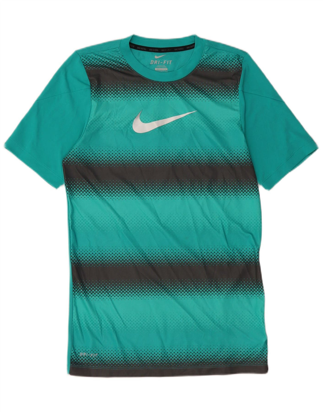 Nike Mens Dri Fit Graphic T-Shirt Top Small Blue Colourblock Polyester
