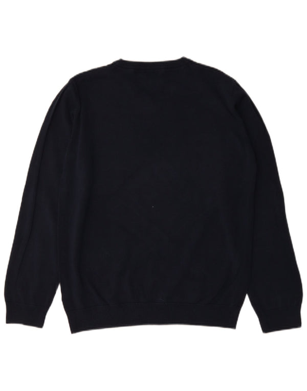 Marks & Spencer Boys V-Neck Jumper Sweater 15-16 Years Navy Blue Cotton
