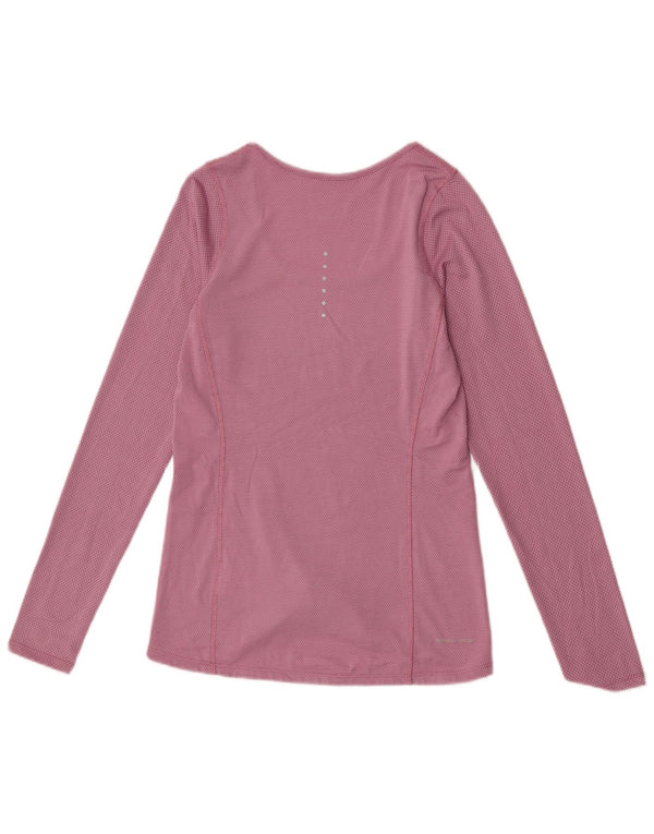 Top pentru femei Nike cu mânecă lungă UK 6 XS roz poliester