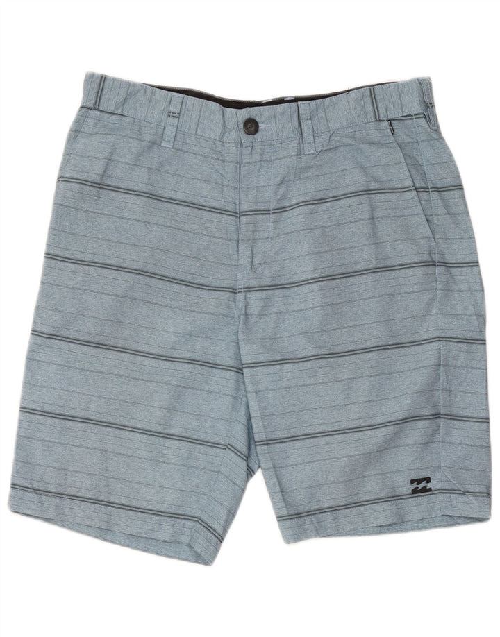 Pantaloncini chino da uomo Billabong W33 poliestere a righe blu medio