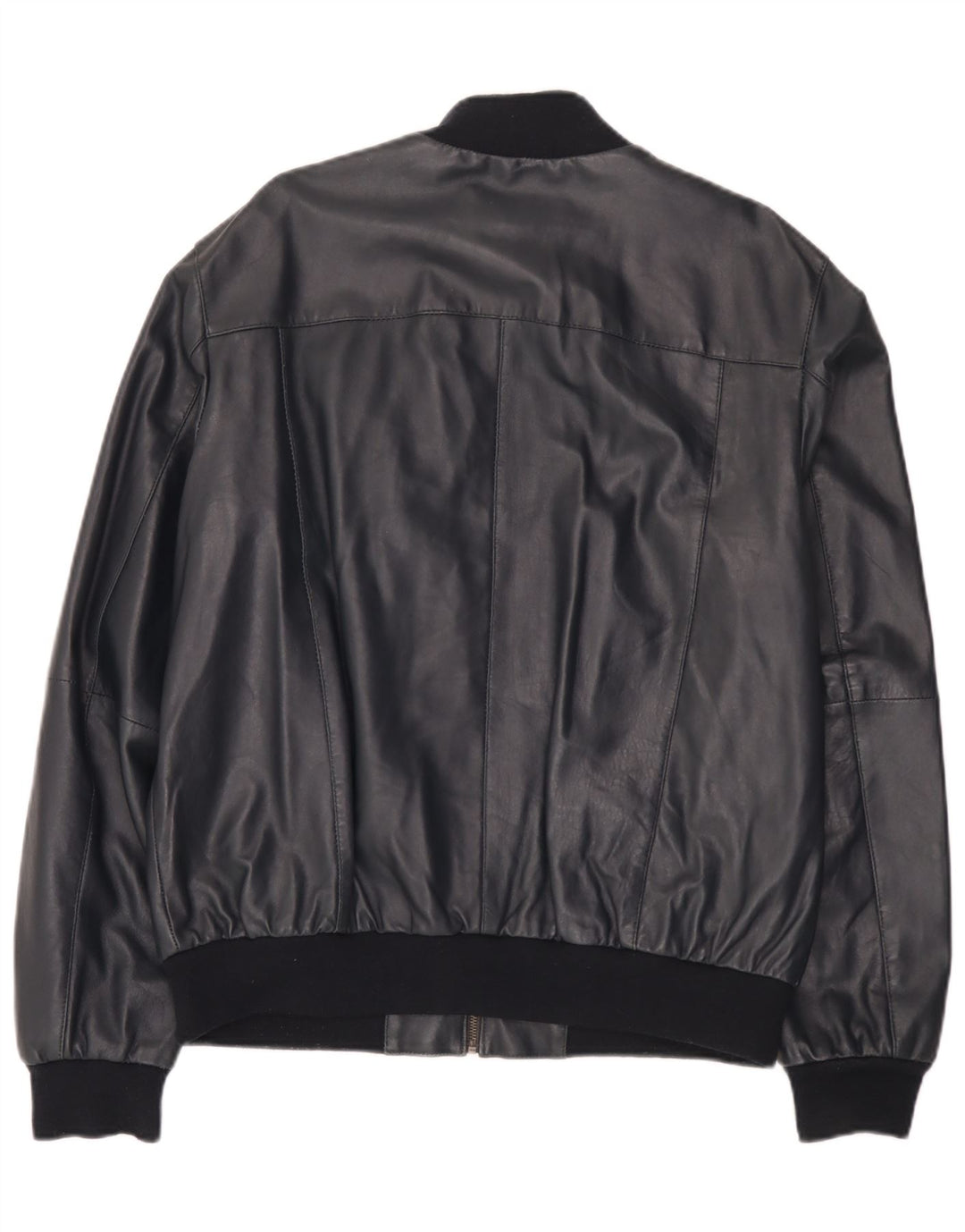 Giubbotto Bomber in Pelle Uomo Conbipel IT 56 2XL Blu Navy
