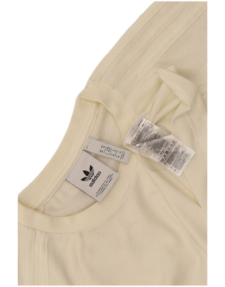 Adidas Herren T-Shirt Top Medium Off White Baumwolle