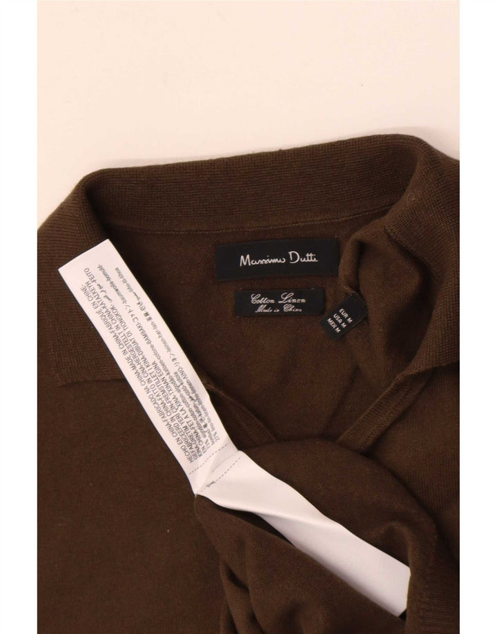 Massimo Dutti Herre poloshirt Medium Khaki Bomuld