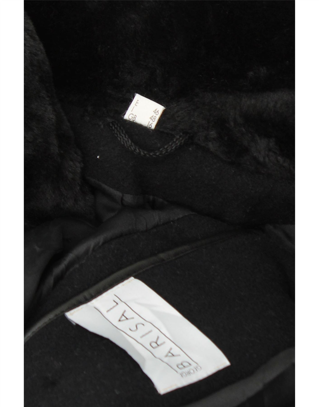 Barisal Dame Oversized Overfrakke UK 16 Stor Sort Uld