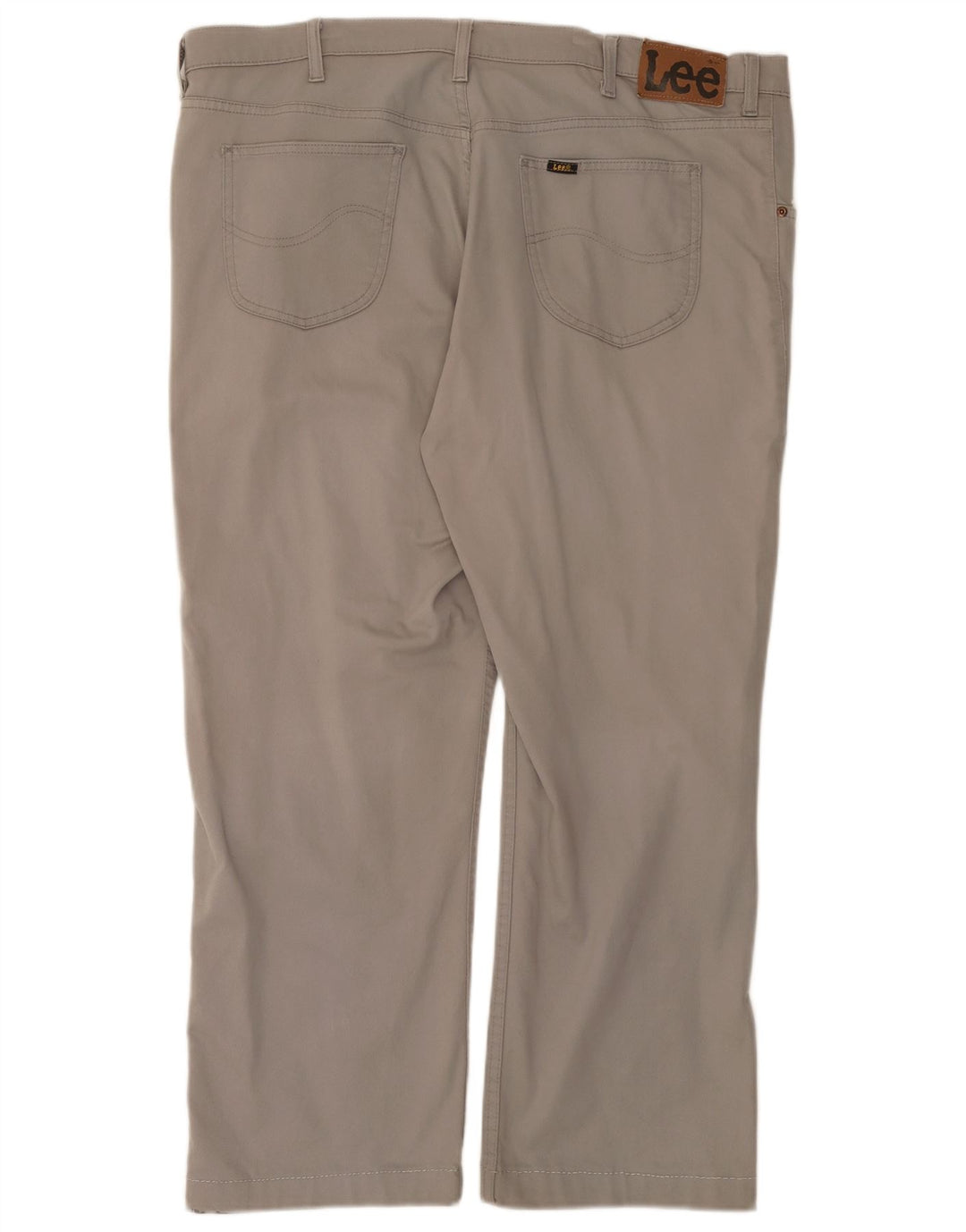 Lee Mens Straight Casual Trousers W40 L28 Grey
