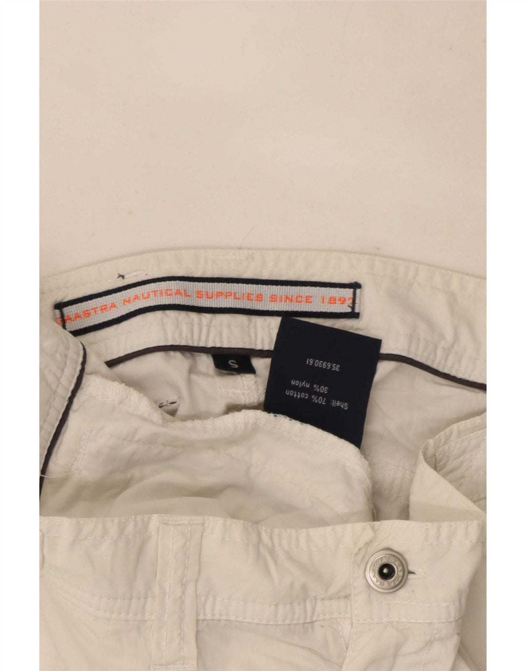 Gaastra Herren-Cargoshorts mit Grafik, Größe S, W29, weiße Baumwolle