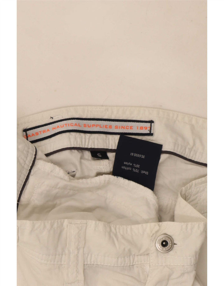 Gaastra Herren-Cargoshorts mit Grafik, Größe S, W29, weiße Baumwolle