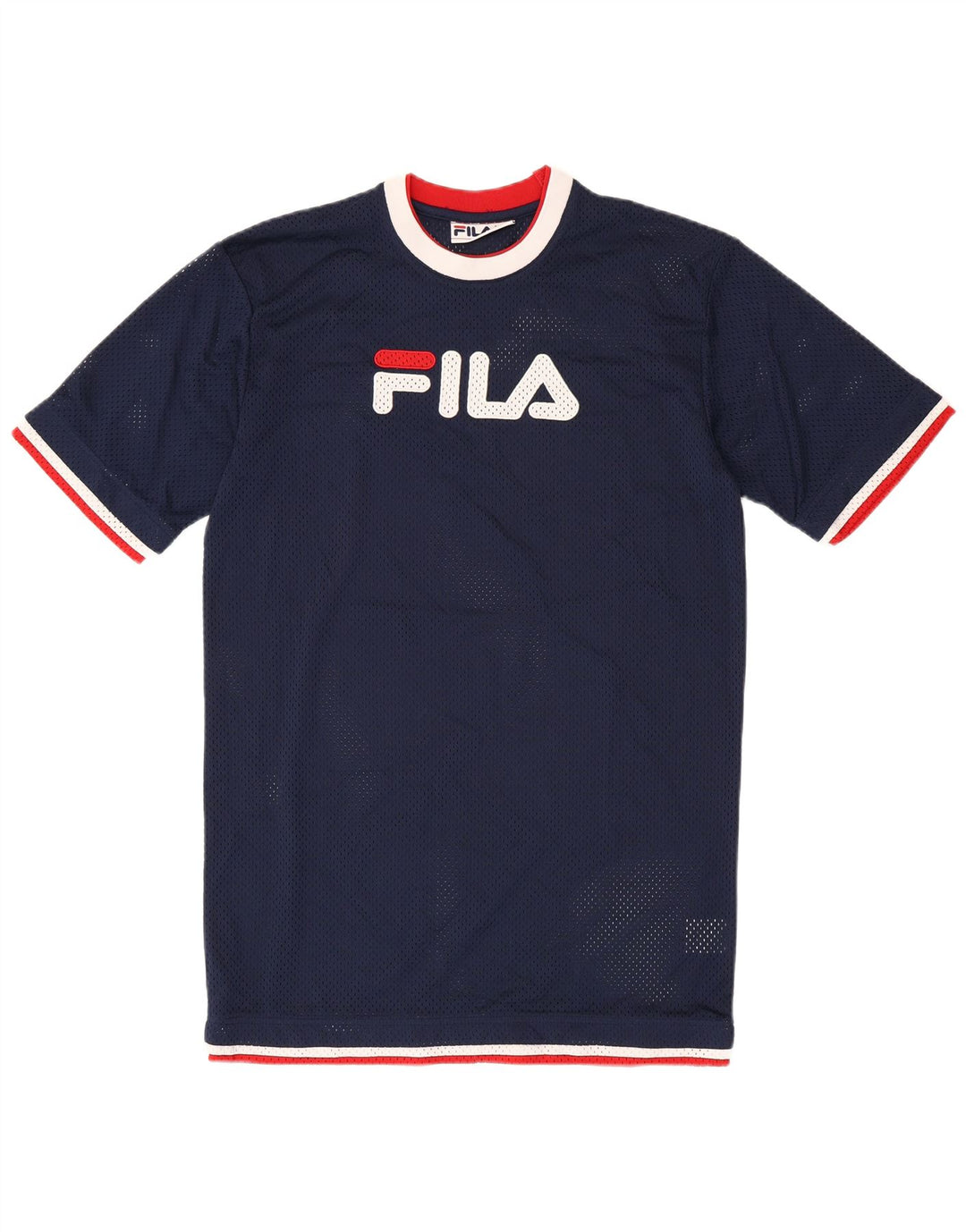 FILA Mens Graphic T-Shirt Top Small Navy Blue