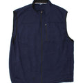 IZOD Mens Sleeveless Tracksuit Top Jacket 2XL Navy Blue Polyester Vintage Izod and Second-Hand Izod from Messina Hembry 