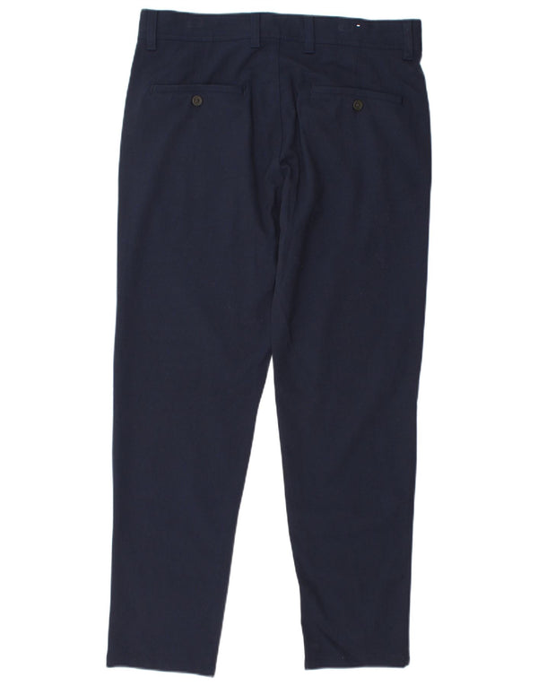 Zara Mens Slim Chino Trousers EU 40 Medium W31 L29 Navy Blue Polyester