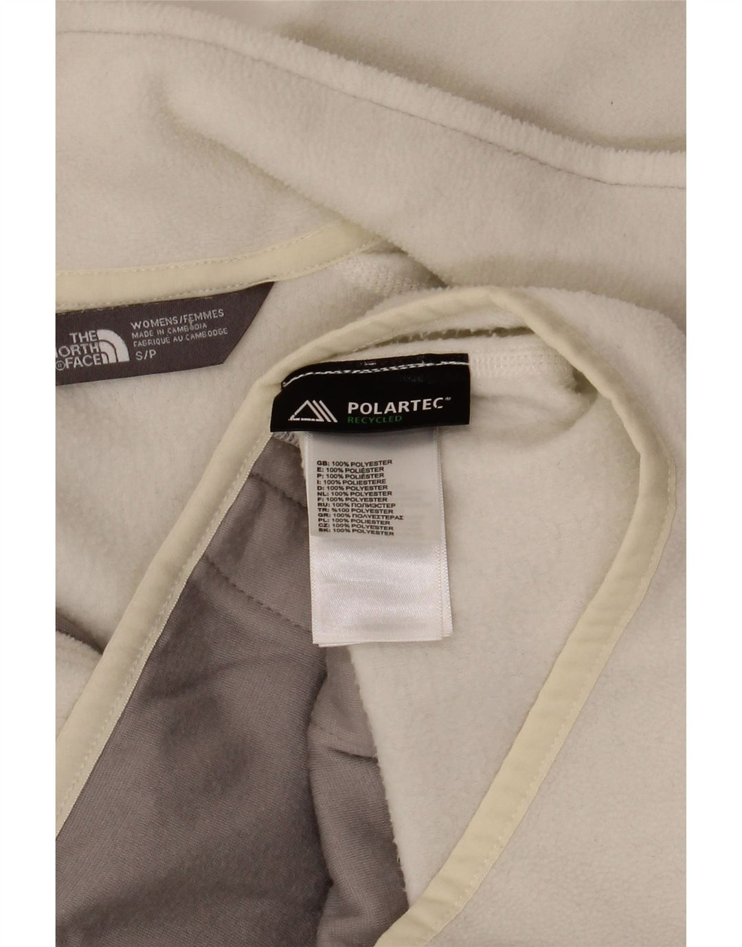 The North Face Womens Fleece Jacket UK 10 Small White Polyester