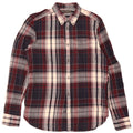 French Connection Herre Flanelskjorte Medium Bourgogne ternet bomuld