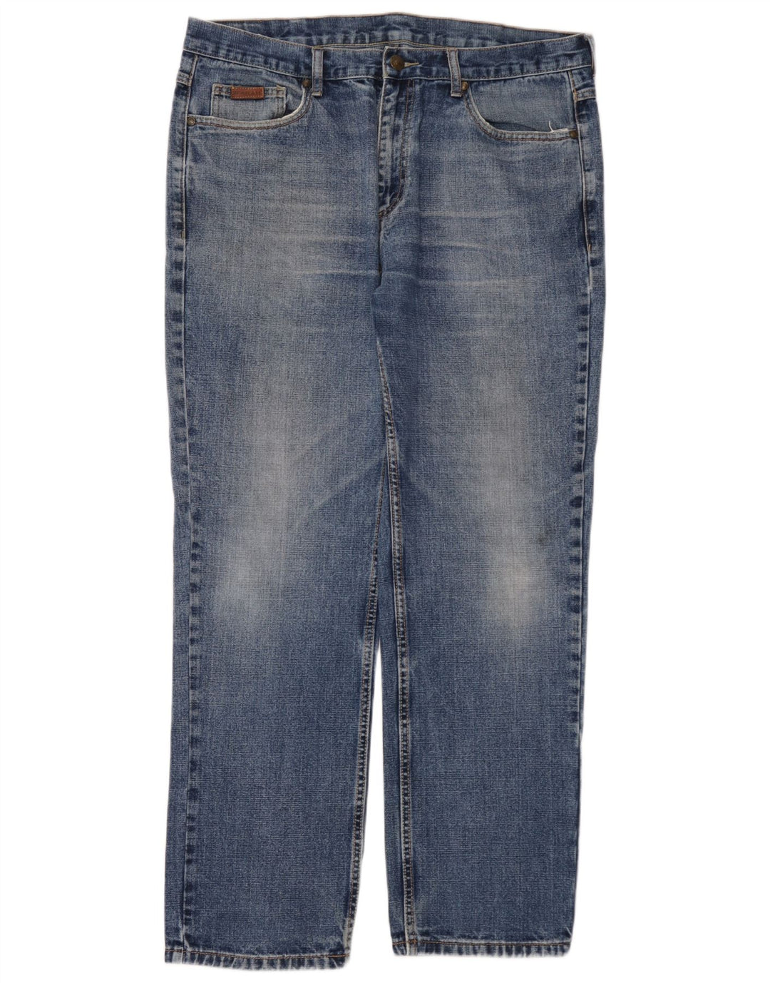 Farah Mens Straight Jeans W38 L32 Blue Cotton