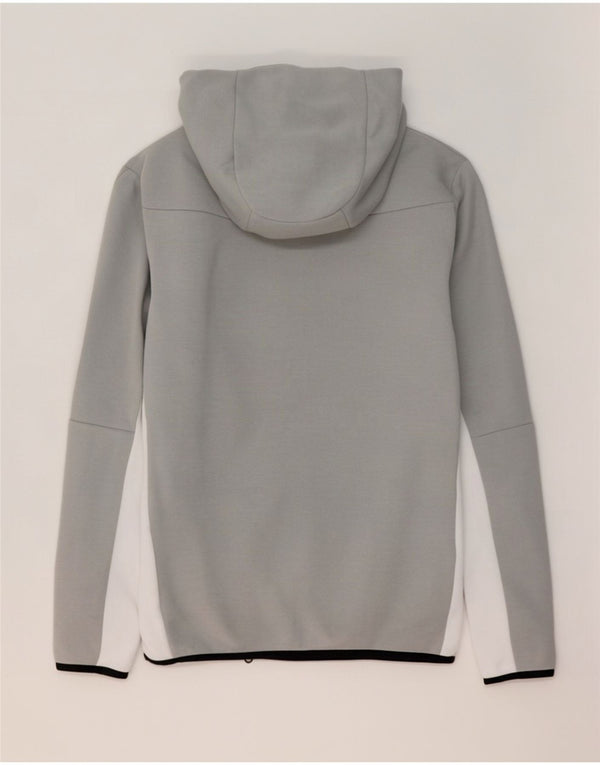 Felpa con cappuccio e zip Nike da uomo XS in cotone color block grigio