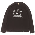 Pretty Green Herre Grafisk Top Langærmet Stor Sort Bomuld