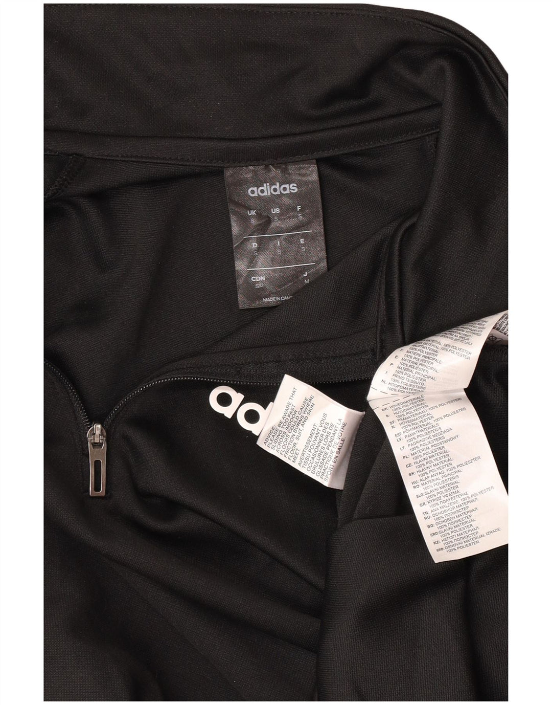 Adidas Uomo Climalite Zip Neck Pullover Tuta Top Small Poliestere Nero