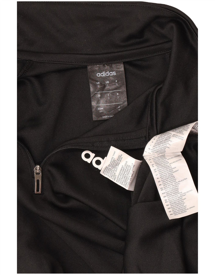 Adidas Uomo Climalite Zip Neck Pullover Tuta Top Small Poliestere Nero