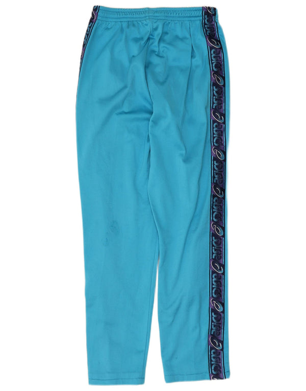 Asics Mens Graphic Tracksuit Trousers Medium Blue Colourblock