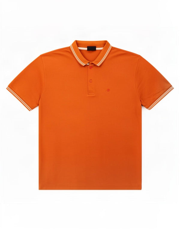 Champion Mens Polo Shirt Medium Orange Striped