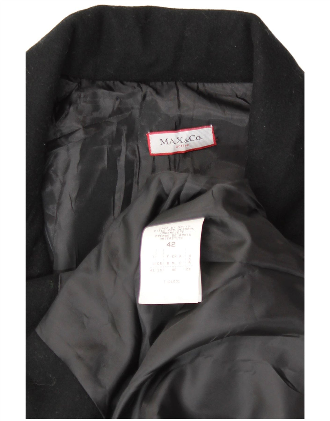 MAX&CO. Womens Oversized Gilet UK 10 Small Black Wool