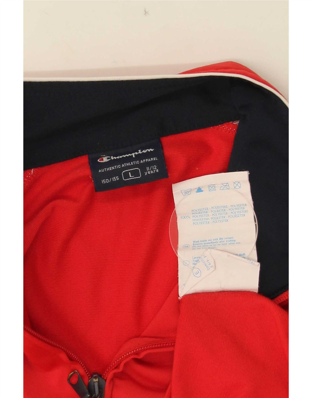 Champion Boys Tracksuit Top Jacket 11-12 Years Large Red Colourblock