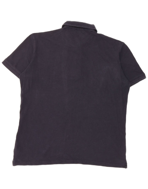 Męska koszulka polo Napapijri Geographic Graphic, 2XL, granatowa, bawełniana