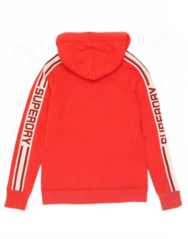Superdry γυναικείο γραφικό μπλουζάκι με κουκούλα UK 10 Small Red Colourblock Βαμβακερό