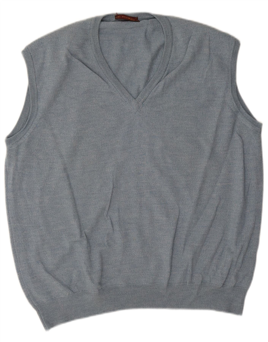 Vintage Herrevest Tank Top Stor Blå Ny Uld