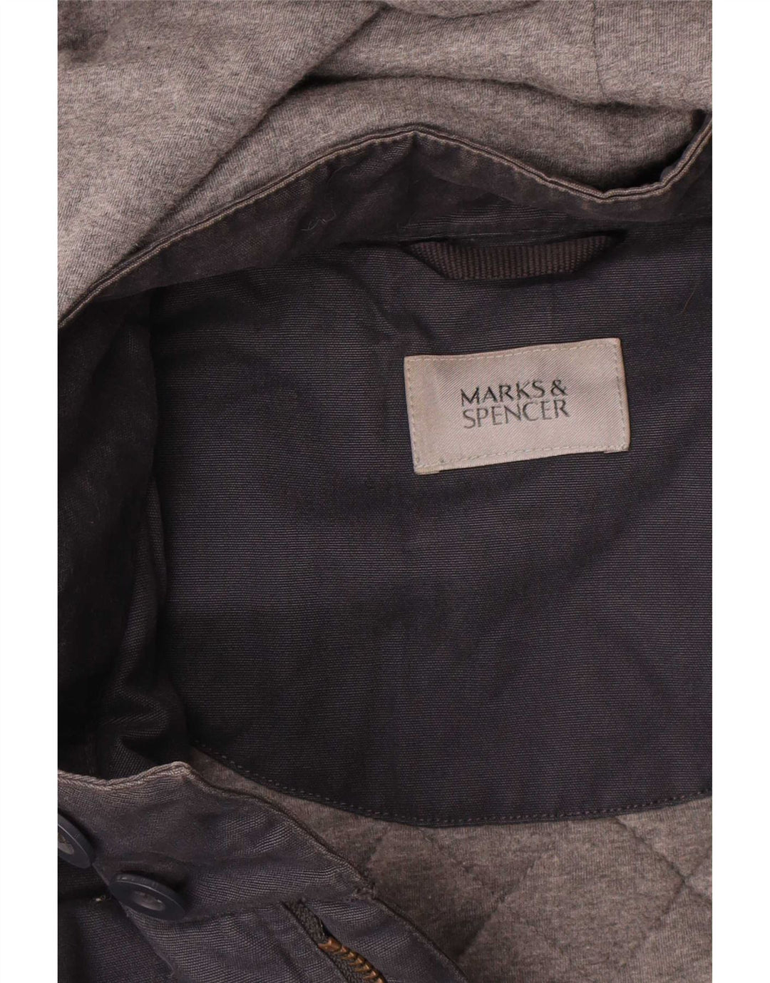 Marks & Spencer Mens Hooded Parka Jacket UK 42 XL Navy Blue