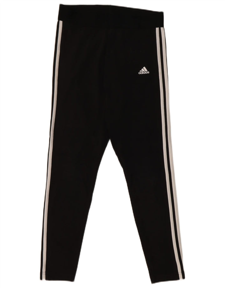 Adidas Dame Leggings UK 12/14 Medium Sort Bomuld
