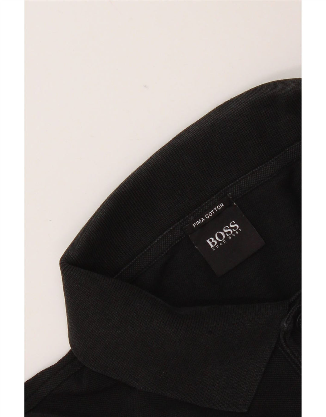 Hugo Boss Mens Polo Shirt Large Black Cotton