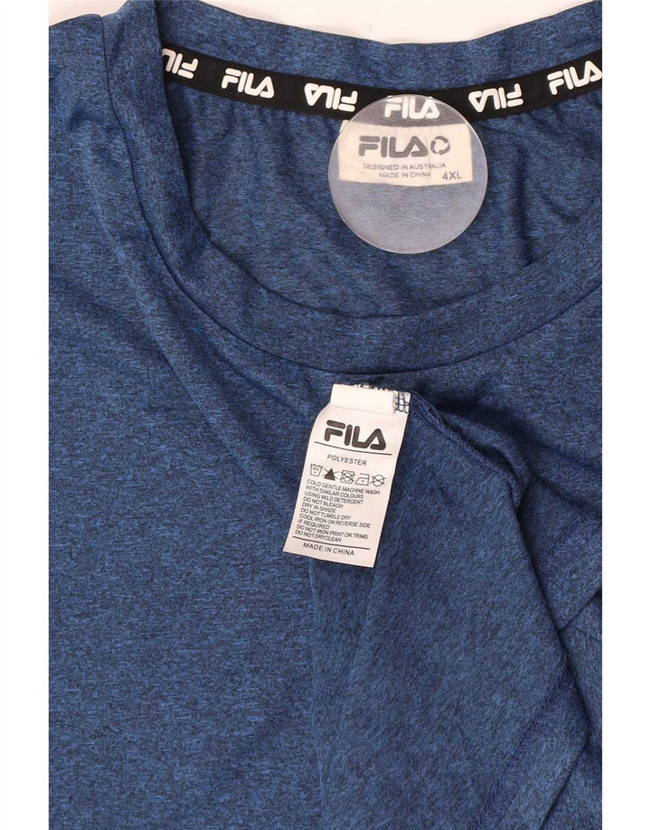 Fila T-Shirt Homme Top 4XL Bleu Marine Polyester