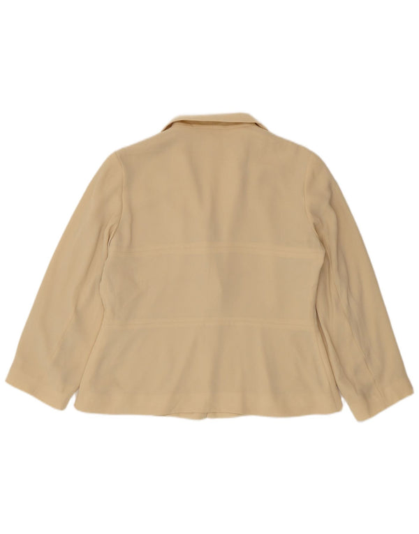 Zara Damen 2-Knopf-Blazerjacke US 14 XL Beige Polyester