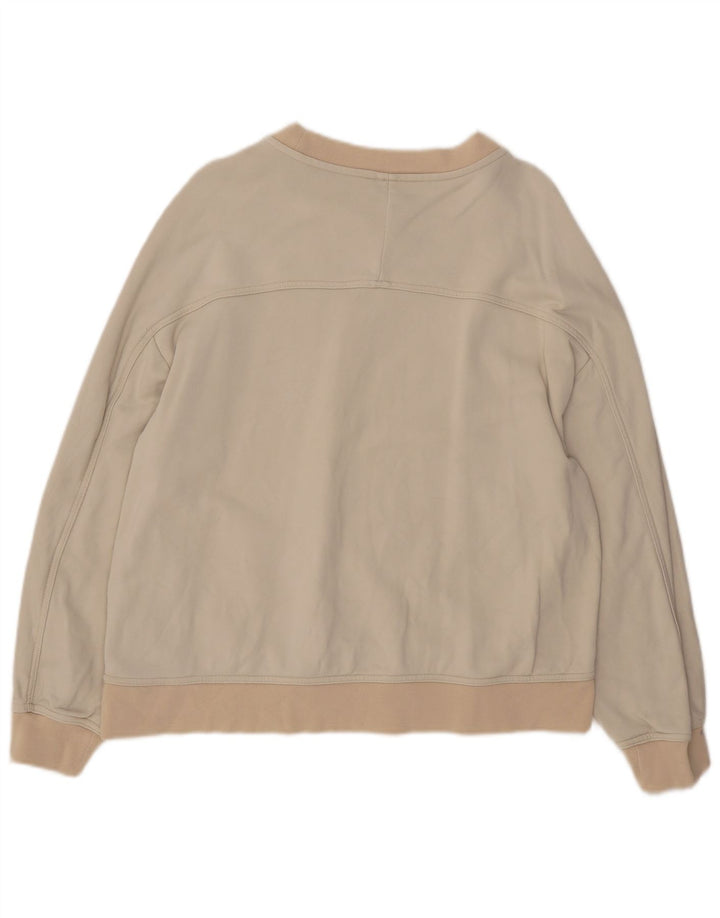 Cos Dame Sweatshirt Jumper UK 14 Medium Beige Polyamid