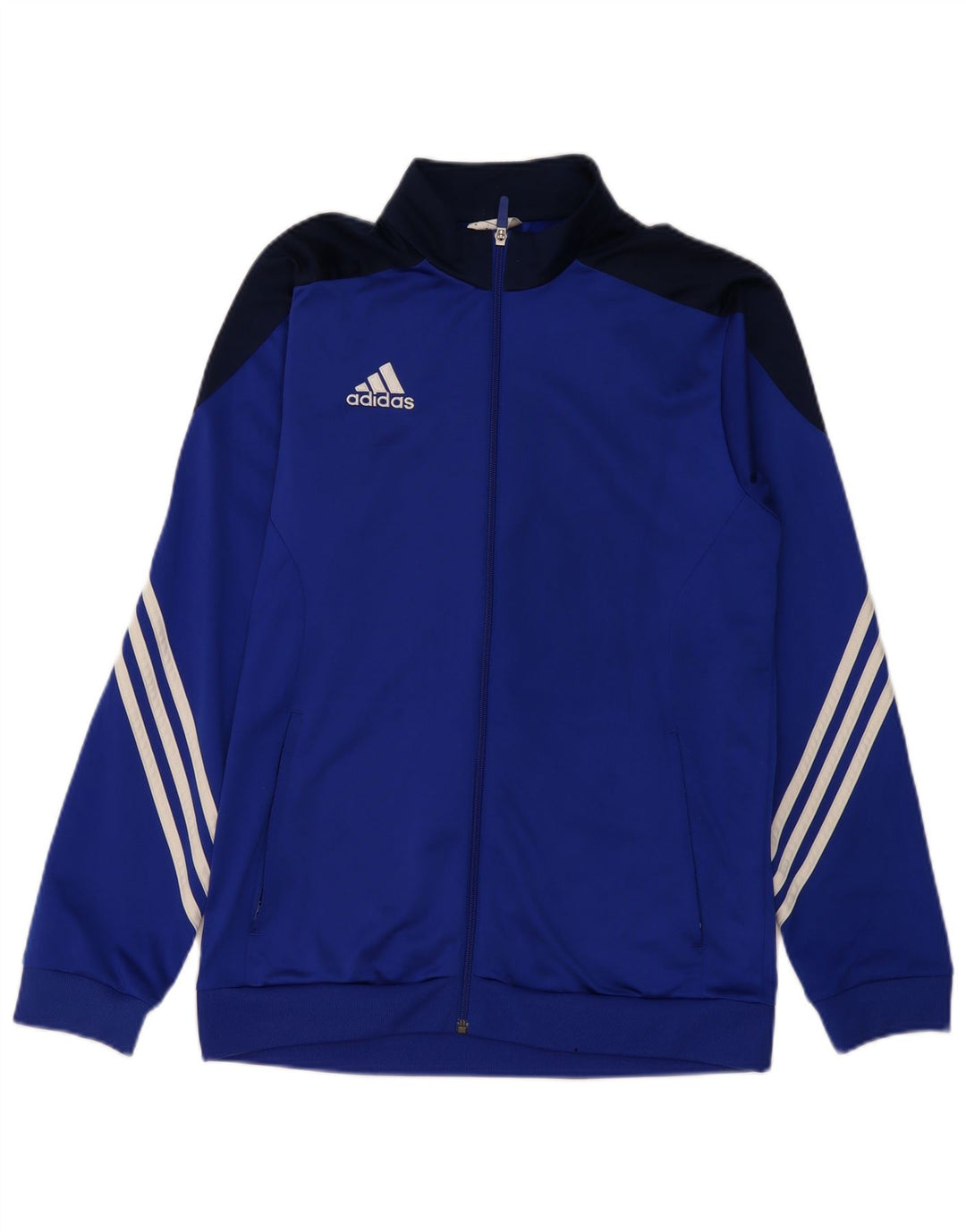 ADIDAS Mens Tracksuit Top Jacket Medium Blue Colourblock Polyester
