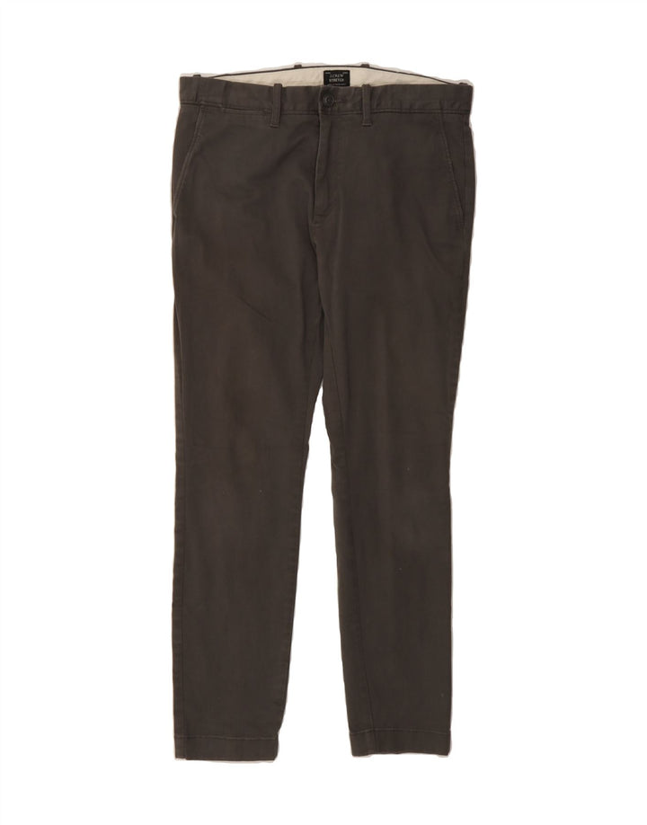 J. CREW Mens Stretch Slim Chino Trousers W30 L27 Grey Cotton Vintage J. Crew and Second-Hand J. Crew from Messina Hembry 