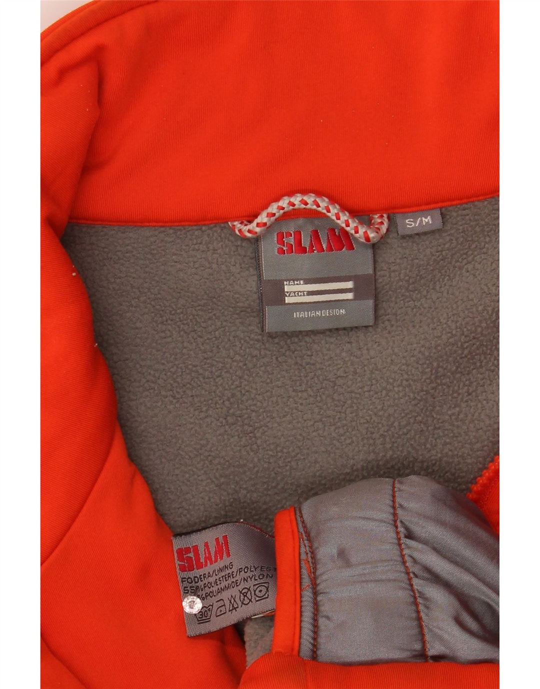 Slam Mens Liner Tracksuit Top Jacket Small Orange Polyester