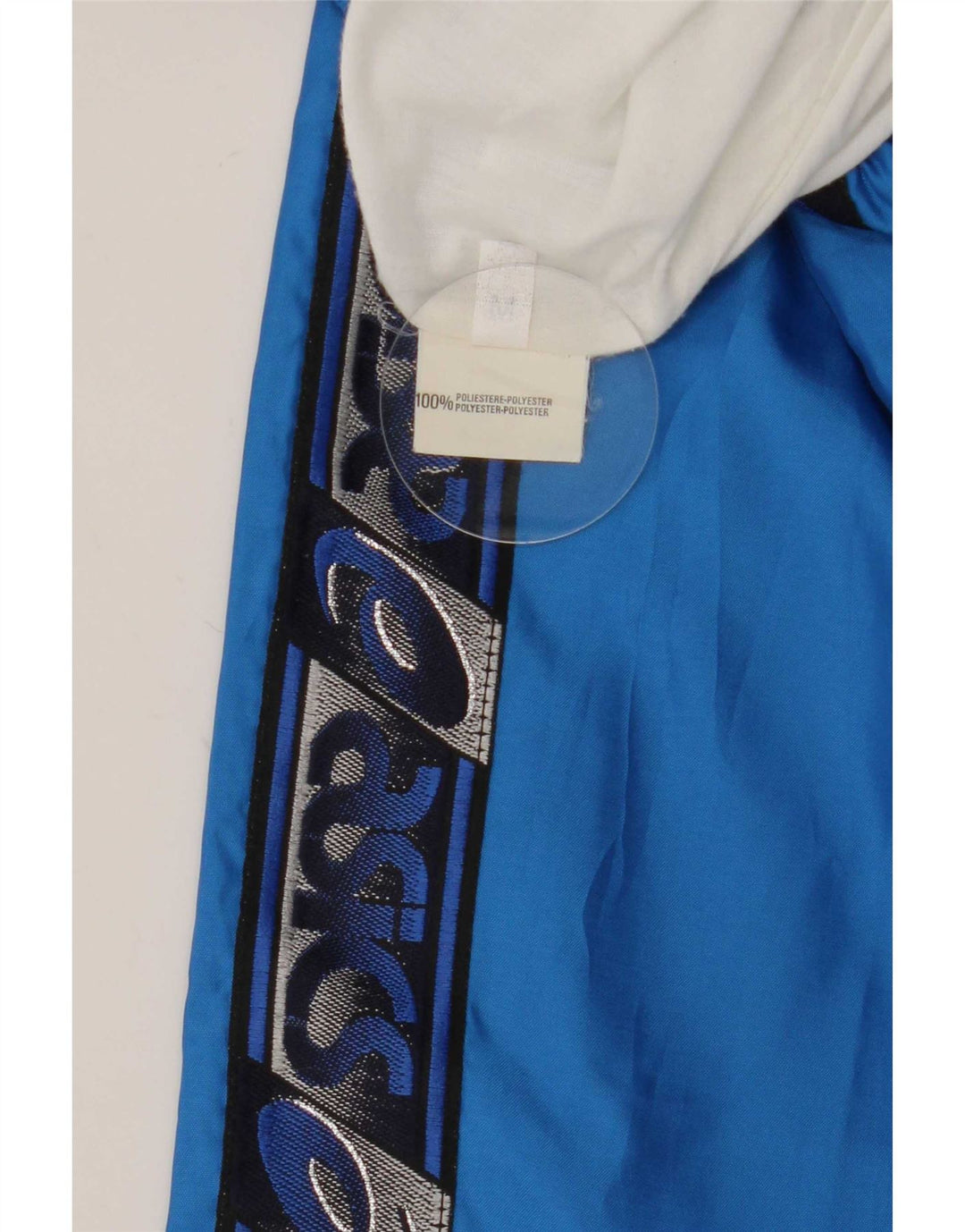 Pantaloni da tuta grafica da uomo Asics in poliestere color block blu medio