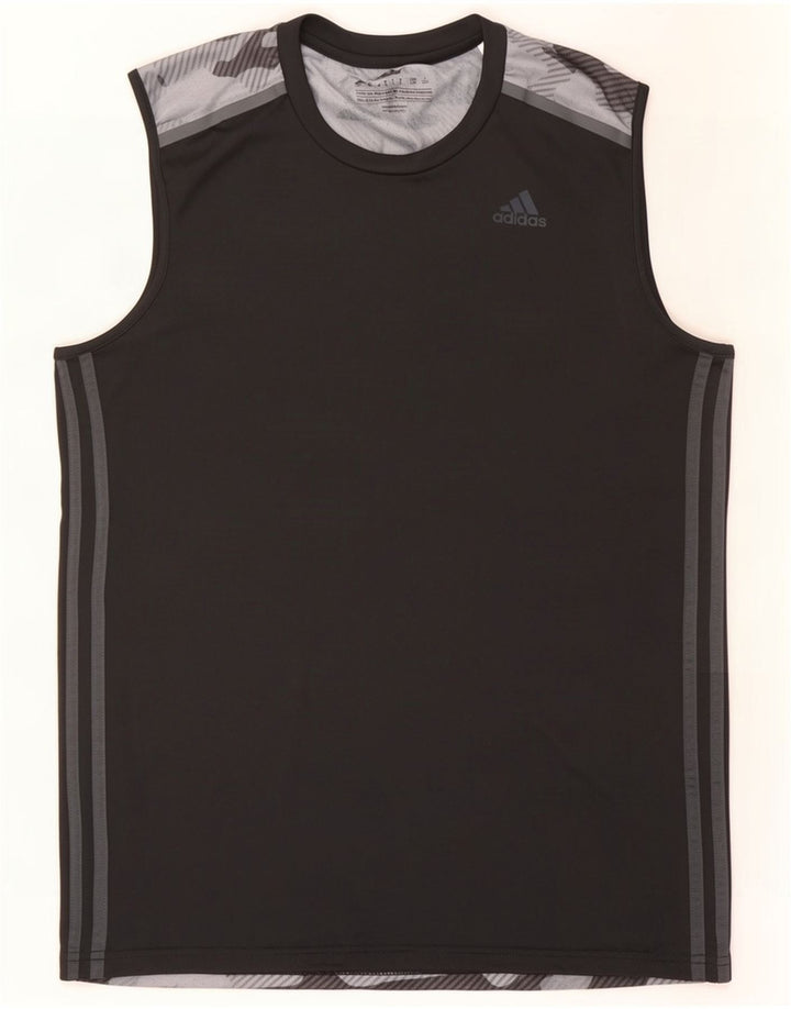Adidas Hommes Climacool Débardeur Grand Noir Camouflage Polyester